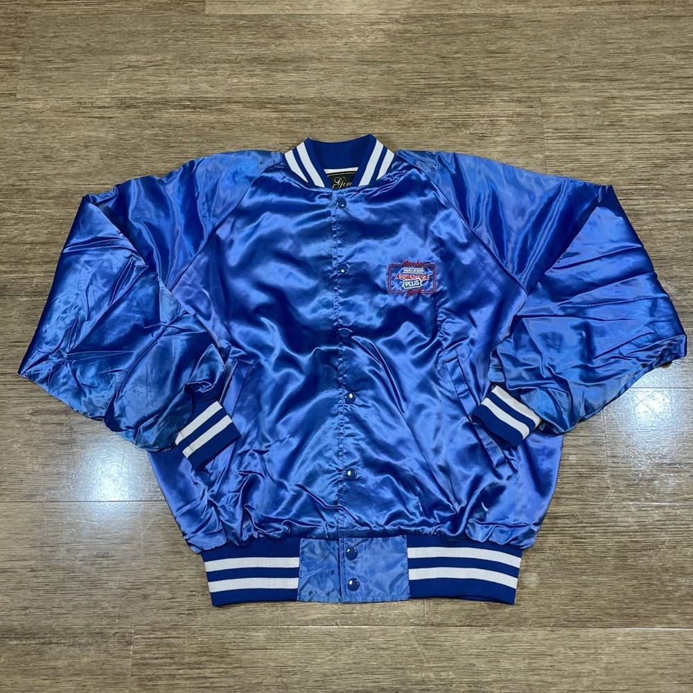 Vintage 80s Satin Walker Advantage Plus Team Jacket